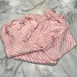 Pink Striped Victoria Secret Pajama Set